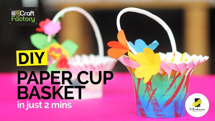 Easy Diy Paper Cup Basket | Mini Paper Crafts Ideas | How to | lil Craft Factory