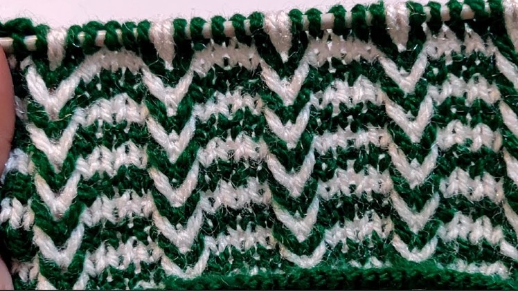 Easy Two Colour Knitting Pattern | Shree Knitting