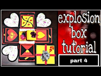 Explosion box tutorial part(4)|how to make easy explosion box for beginners|cards|DIY