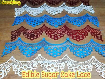 Homemade Edible Sugar Lace Recipe|How to Make Sugar Lace For Cake|Recipe by Roshni Cooking