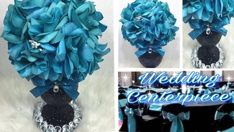 How To Create A Turquoise and Black Wedding Centerpiece. Glamorous Wedding Ideas