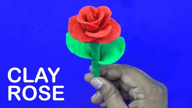 How to Make a Clay Rose | How to make flower in Clay | Quick and easy clay modelling for kids