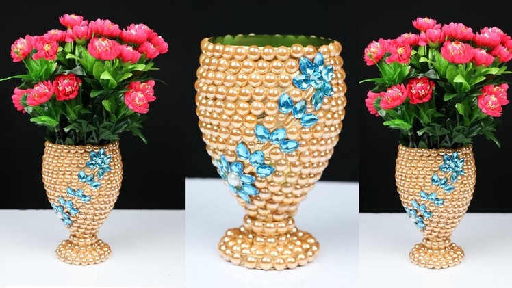 How to Make A Flower Vase At Home | Plastic Bottle Flower Vase | Best Out Of Waste