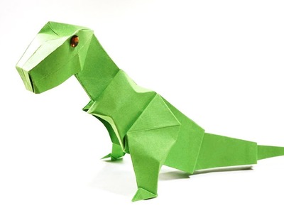 How to Make a Paper Dinosaur T-Rex (Jo Nakashima) - Origami Paper Crafts 1101