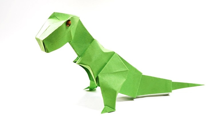 How to Make a Paper Dinosaur T-Rex (Jo Nakashima) - Origami Paper Crafts 1101