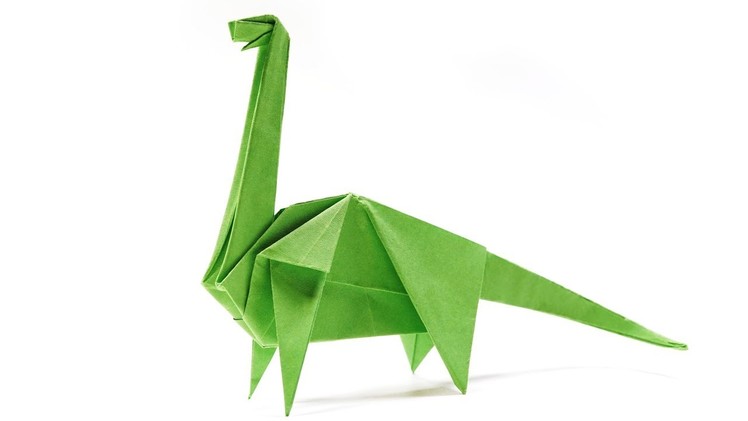 How to Make a Paper Dinosaur Diplodocus - Origami Paper Crafts 1101