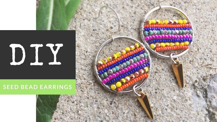 How To Make Circle Of Life Earrings with Seed Beads and Wire