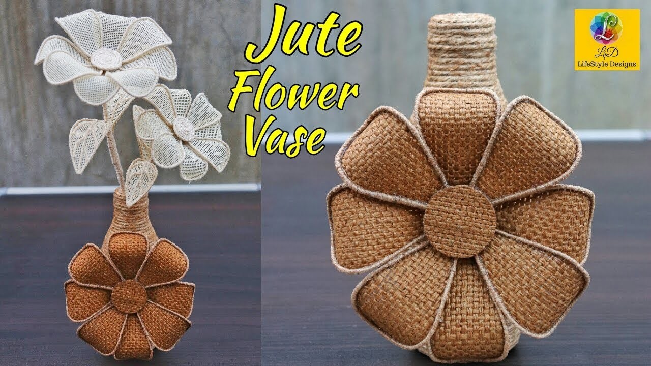 how-to-make-decorative-jute-flower-vase-diy-jute-flower-pot-best-out