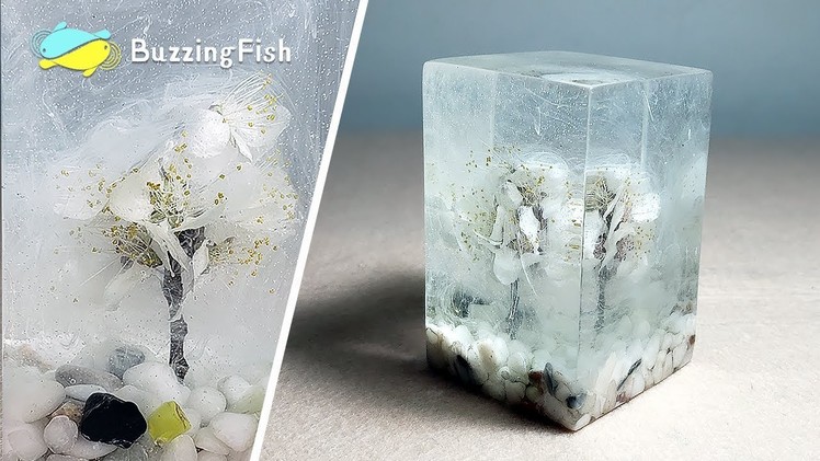 How to make Dried Flowers and Resin Paperweight. Resin ART ????