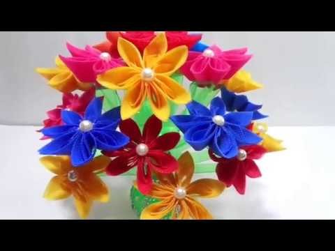 How to Make Empty Plastic Bottle Flower Vase.Making Plastic Water Bottle Craft.Best Out of Waste