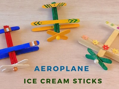 How to Make Ice Cream Stick AEROPLANE | Popsicle Stick Easy Crafts for Kids