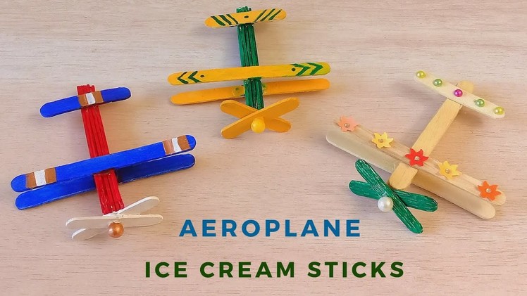 How to Make Ice Cream Stick AEROPLANE | Popsicle Stick Easy Crafts for Kids