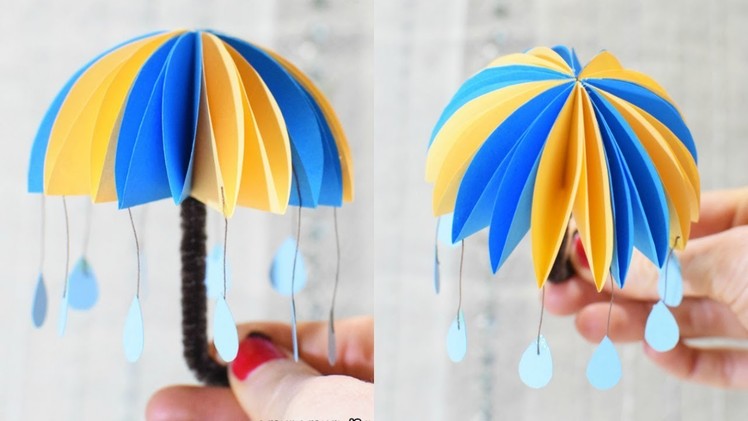 How to Make Paper Umbrellas - Paper Crafts for kids