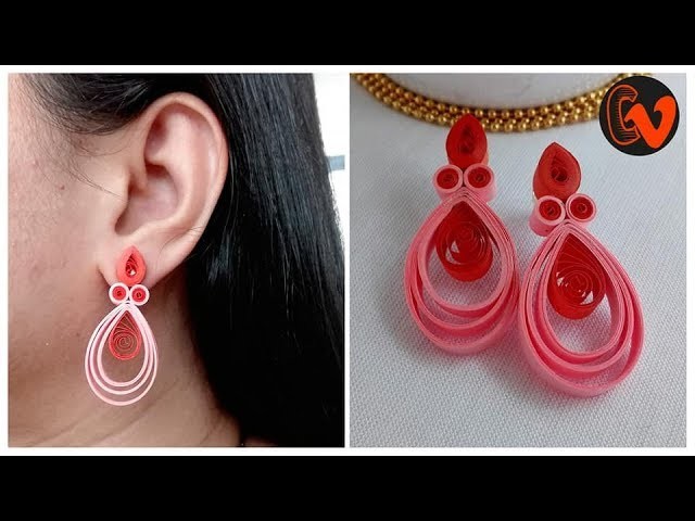 How to make quilling earrings for beginners. Quilling Earrings Making