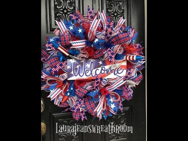 How to Make the Patriotic Wreath Kit with Laura Jeans Wreath Room