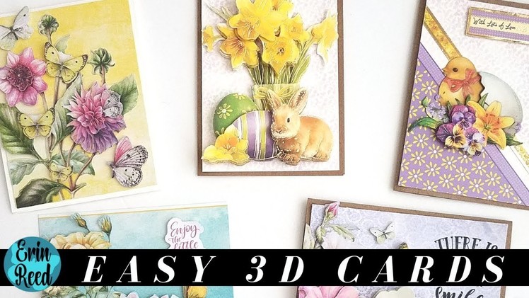LIVE - How to Make Layered 3D Cards - Wed Card Making Series #14