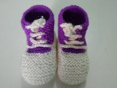 New and latest beautiful knitting baby boot (8.12 month) easy way