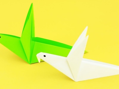 [NO GLUE Paper Crafts] How to Make a Simple Paper Bird - Easy Tutorials | Origami Flapping Bird