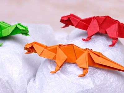 Paper Folding Art Origami  How to Make Dinosaur #3#