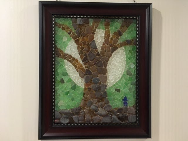 Sea Glass Mosaics - How to Create a Tree