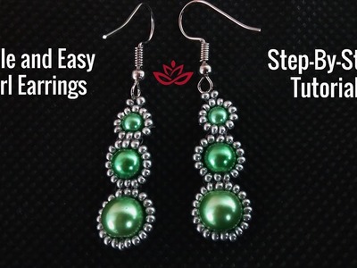 Simple and Easy Pearl Earrings - Tutorial. How to make pearl earrings?