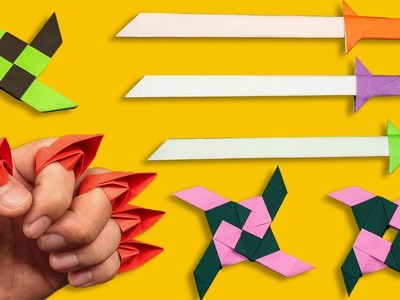 04 Easy Origami Paper Ninja Star.Sword.Claw - How to Make Paper Ninja Star.Sword.Claw Step by Step