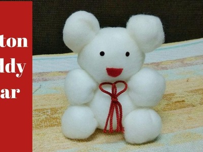 2 minutes cotton Teddy bear making. how to make cotton toy teddy bear.soft toy teddy making