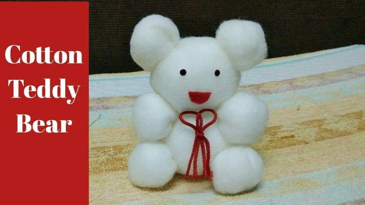2 minutes cotton Teddy bear making. how to make cotton toy teddy bear.soft toy teddy making