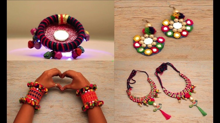 4 DIY Jewellery I How to make jewellery at home I Fashion Accessory I Indian Jewellery