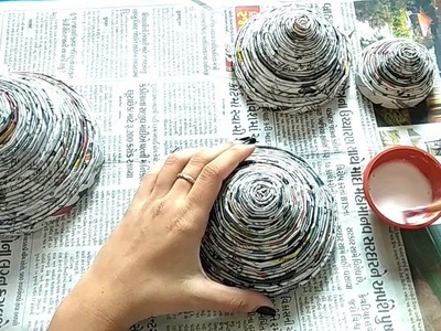 Best out of waste ideas | how to make waste newspaper showpiece at home | newspaper craft idea |