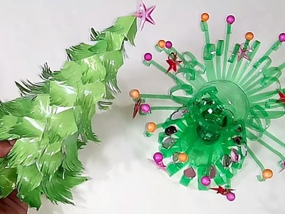 Christmas tree making with paper.Merry Xmas day decoration.Paper cutting craft idea