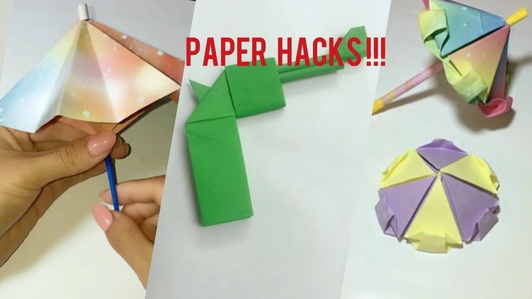 Coloured paper umbrella origami art || How to make paper gun for kids at home