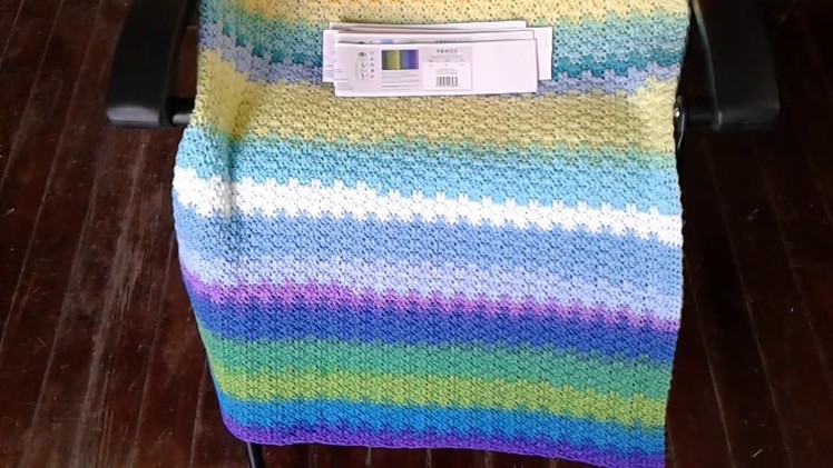 Crochet blanket, Lion Brand Mandala yarn