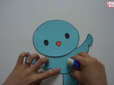 Cutting Bird Paper art for kids  - How to make a paper Bird - paper craft art