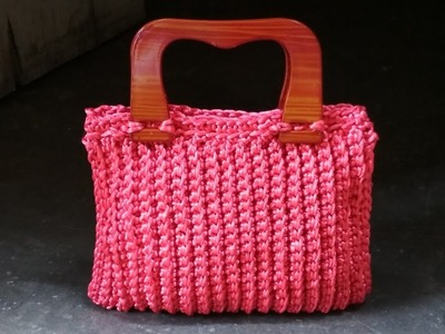 DIY easy crochet malai cord bag