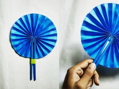 DIY : Handmade Paper Fan | Folded Hand Fan | How to Make a Paper Fan | Folded paper fan tutorial