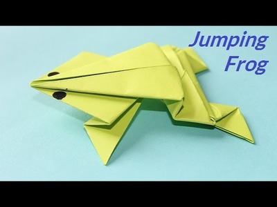DIY - Origami jumping frog: How to make a paper frog that jumps high and far