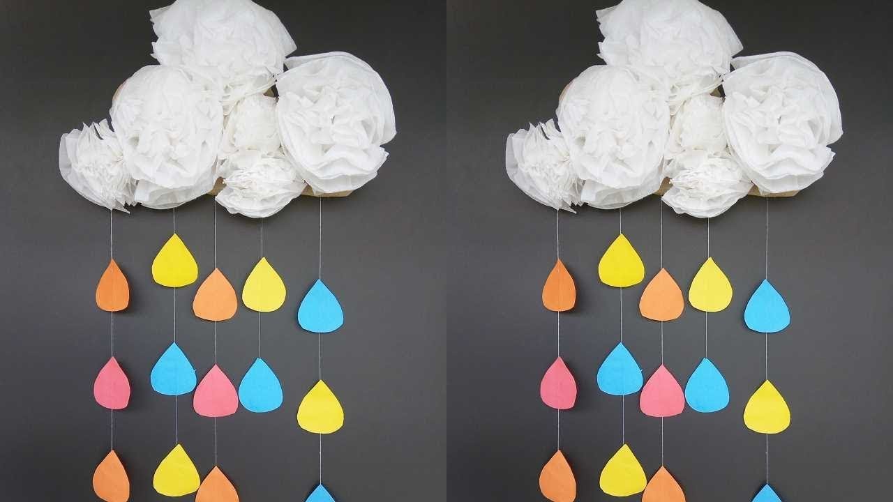 Diy Paper Flower Wall Hanging Wall Decoration Ideas How To Make Easy Paper Flower Wall Hanging