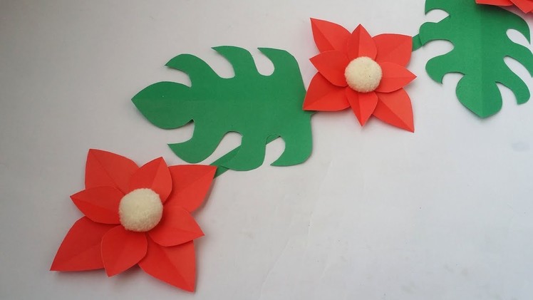 DY: Paper Crafts!! How to Make Paper Flower for Christmas Decoration!!