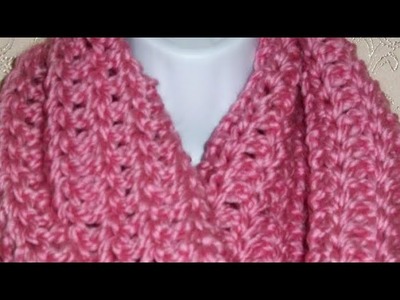 Easy Crochet chunky infinity scarf for beginners too