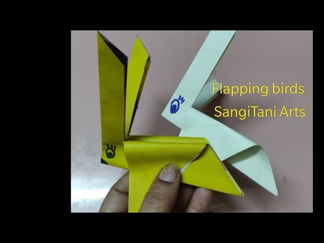 Easy Flapping birds | how to make super easy paper birds that flap wings | kids craft ~tutorial