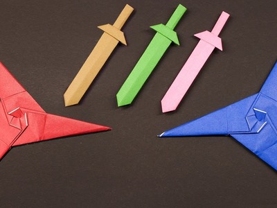 Easy Origami Paper Ninja star #Sword - How to Make Ninja star #Sword Step by Step