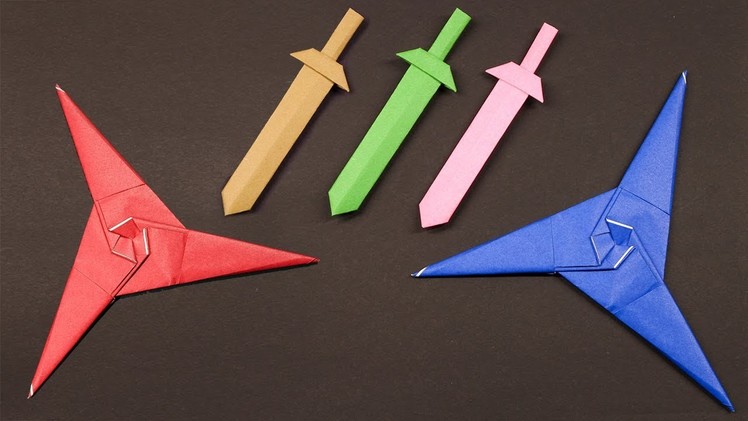 Easy Origami Paper Ninja star #Sword - How to Make Ninja star #Sword Step by Step