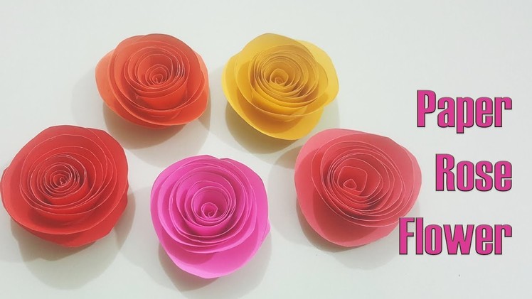 Easy paper Rose, DIY Paper Rose Flower, How to make Rolled Paper Rose || Paper Craft Ideas #126.
