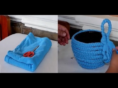 How to Decorate Flower Pot Using Old Blanket.Cloth (DIY Classic Idea)