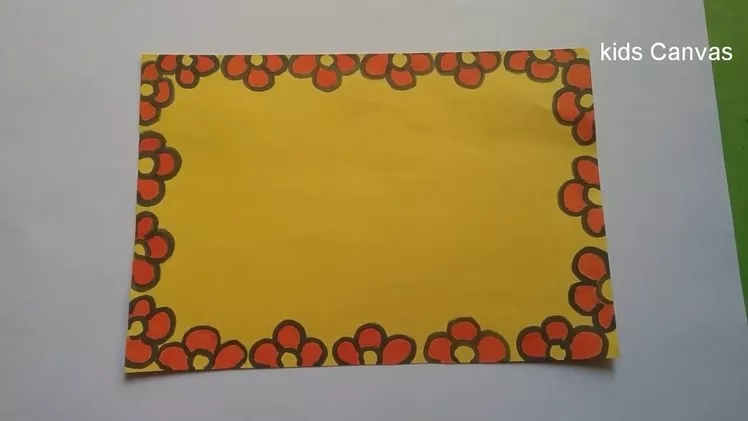 How to draw border designs,greeting card designs, DIY ,easy designs with basic shapes