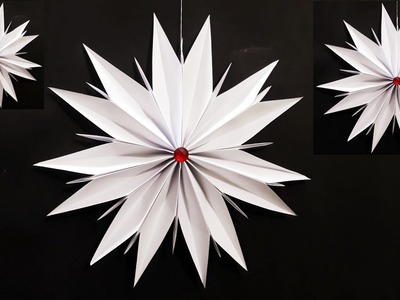 How to make 3D Origami Paper Stars for Christmas - Paper Snowflakes