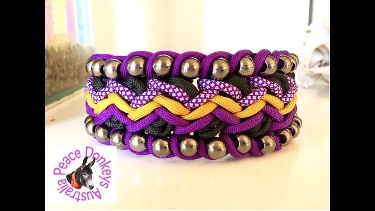 How to make a beaded zig-zag paracord dog collar