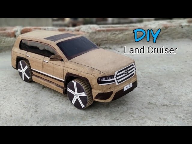 How to make a Car | Toyota Land Cruiser | DIY Cardboard RC Car
