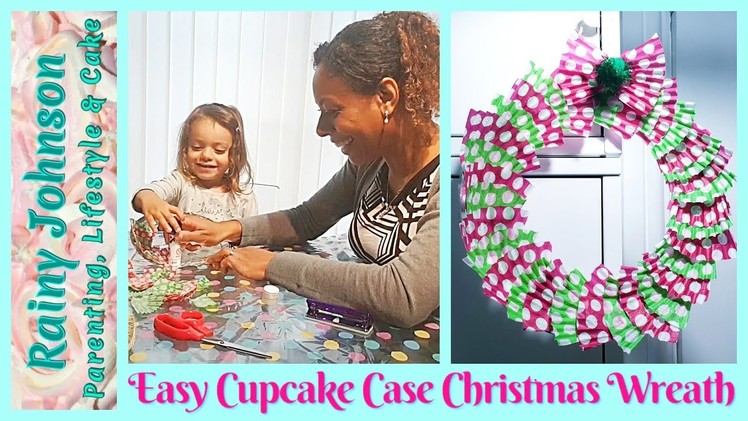 How To Make A DIY Christmas Wreath Using Cupcake Cases. Christmas Crafts For Young Children
